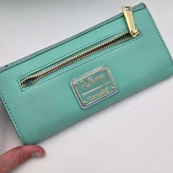 Loungefly‎ Disney The Little Mermaid Rare HTF Tote & Wallet Aqua Bag Charm Ariel